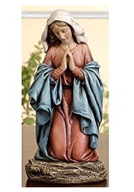 美しいお顔の、祈る聖母マリア様 レジン製 彫像 彫刻 / カトリック教会 祭壇 洗礼 福音 聖霊 十字架 記念品 プレゼント贈り物(輸入品）