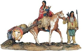 StealStreet製 ネイティブ・アメリカン インディアンの家族 置物彫刻 彫像/ Native American Family Collectible Indian Figurine（輸入品