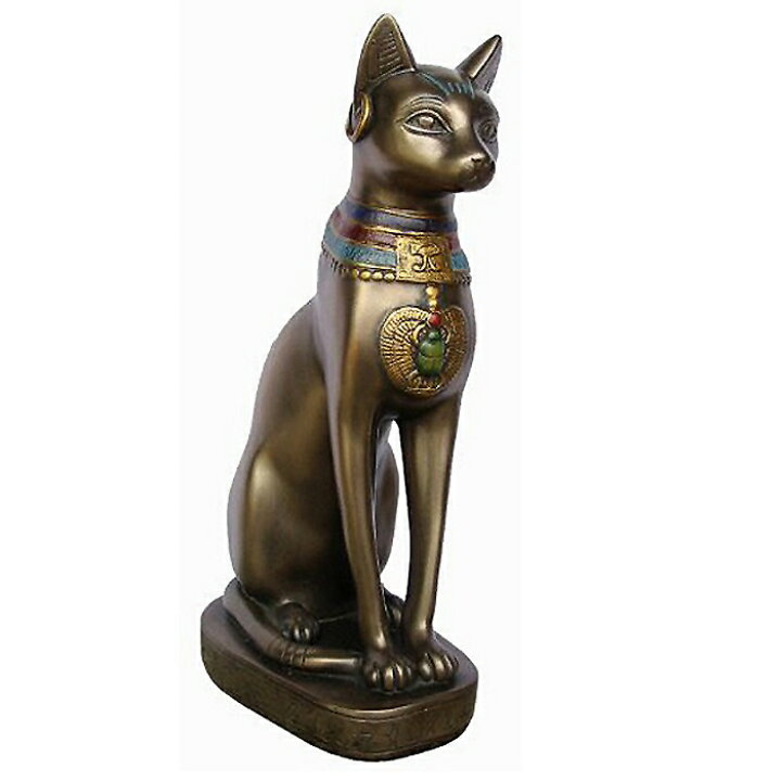 楽天市場 古代エジプトのバステト神 猫神 リアルブロンズ彫像 彫刻 アンク ブバスティスの女主 猫の女神 悪霊から守護する女神 多産 プレゼント 輸入品 浪漫堂ショップ