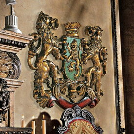 オーナメント壁彫刻 イングランド 王家のライオン 紋章 壁彫刻 英国王室 彫像/ エジンバラ/スコットランド クラウン[輸入品