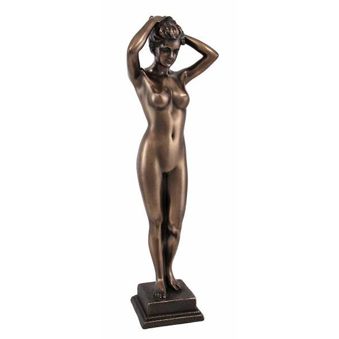 立っているヌードの女像像 人気 ブロンズ風仕上げ エロティックアート 彫像 彫刻 アート美術品 世界の人気ブランド 書斎 贈り物 プレゼント Figure Woman Erotic 化粧室 輸入品 Standing Art Nude Statue