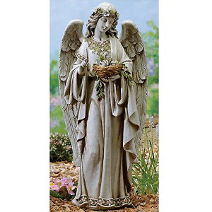  61cm ZtX^WI ̑Vg@/ Joseph's Studio Angel Holding Bird's Nest Outdoor Garden StatueiAi