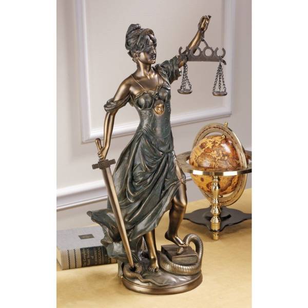 弁護士 法律の正義を象徴する彫像、ブロンズ風キャスト彫刻/ 正義の女神テミス彫像； 約55ｃｍ 高さ 司法書士 プレゼント（輸入品） 贈り物 法学学士 司法修習生 裁判所 西洋彫刻