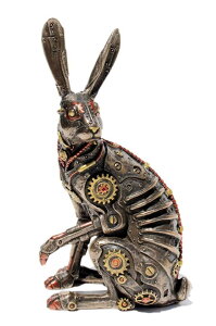 ヴェネローゼ製 スチームパンク ジャックラビット(ウサギ) ブロンズ像 彫刻 彫像/ Veronese Steampunk Jack Rabbit Cold Cast Bronze Statue（輸入品）