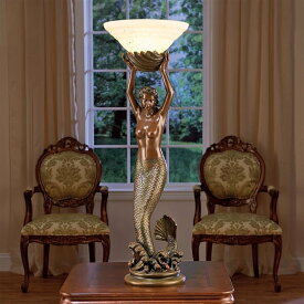 貝のランプを持った、人魚マーメイドのテーブルランプ　スタンドライトライト インテリア照明置物 デスクトップランプ 新築祝い（輸入品