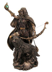 ブロンズ風 北欧神話の女神 スカジ 彫像 バイキング スカンジナビア バルト海 プレゼント/ Bronzed Finish Norse Goddess Skadi Statue Viking（輸入品）