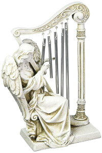 ZtEX^WI 25cm n[vtłVgiGWFj ^ AK[fECh`C  u/ Josephs Studio Garden Wind Chime, 68367, Angel with Harp Wind Chimes, 10 inches talli