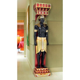 古代エジプト書記官 テラモーン壁彫刻 彫像/ 洋風インテリア 装飾オーナメント ローマ古典 ファッション・ホテル プレゼント（輸入品）
