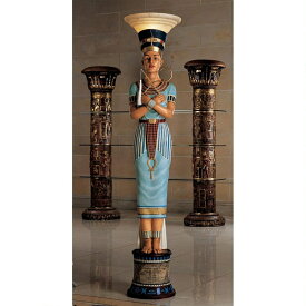古代エジプト 女王ネフェルティティ 彫刻フロアランプ、人物彫像/ 貴賓室 ホテル 新築祝い プレゼント 贈り物(輸入品)