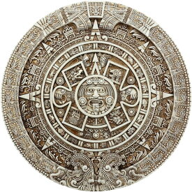 アステカ 太陽暦 シウポワリ トナル　ポワリ壁掛けカレンダー彫刻 直径 約27cm メソアメリカのカレンダー壁彫刻 ホームインテリア（輸入