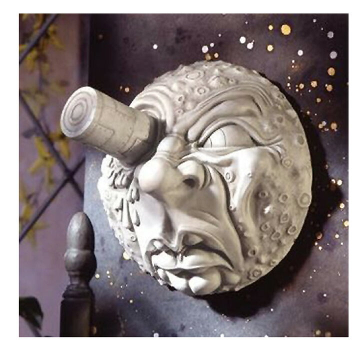 楽天市場 映画 月世界旅行 から月にロケットが刺さる彫像 壁飾り彫刻 Trip To The Moon Wall Sculpture Antique Ston 輸入品 浪漫堂ショップ