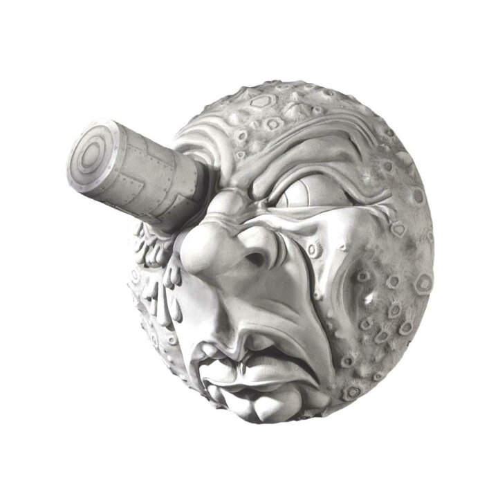 楽天市場 映画 月世界旅行 から月にロケットが刺さる彫像 壁飾り彫刻 Trip To The Moon Wall Sculpture Antique Ston 輸入品 浪漫堂ショップ