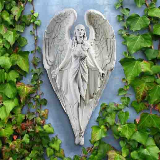 楽天市場純潔な女性の天使 壁彫像 彫刻 インテリア装飾/ 守護天使