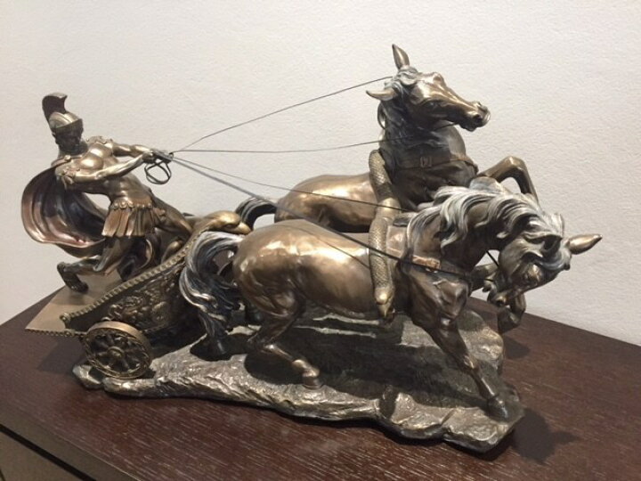 楽天市場】ローマ時代のチャリオット（戦闘用馬車）ブロンズ風仕上げ 