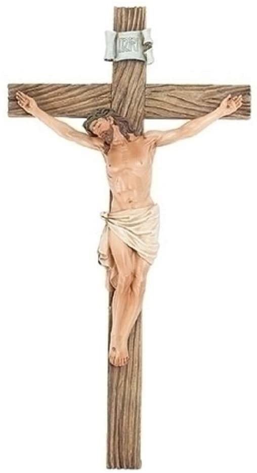 楽天市場】イエス・キリスト 十字架 彫刻 彫像 高さ 約34ｃｍ 