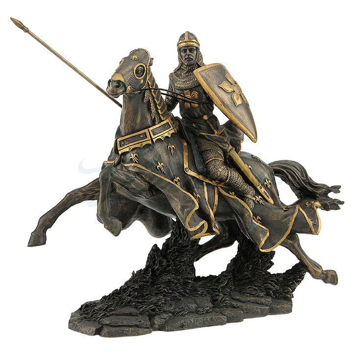 楽天市場 中世ヨーロッパ 重装の装甲騎士騎馬像 ブロンズ風彫像 甲冑騎士 彫刻 高さ約31ｃｍ 十字軍 バラ戦争 フランス ドンキホーテ 贈り物 プレゼント 輸入品 浪漫堂ショップ