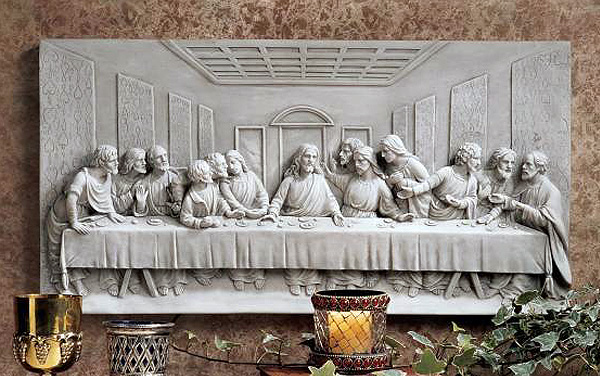 楽天市場】レオナルド・ダ・ビンチ最後の晩餐 壁彫像 レリーフ彫刻