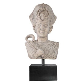 カイロ博物館 古代エジプト王 ファラオ ラムセス胸像 レプリカ彫像 彫刻置物/書斎 応接室 オブジェ装飾（輸入品)