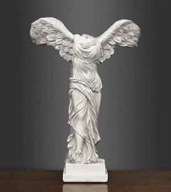 セール！即納！西洋彫刻 サモトラケのニケ像 ギリシャの勝利の女神 ホワイト色塗装仕上げ 高さ 約23cm/ 受験 資格試験 贈物(輸入品）
