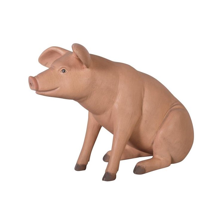 【楽天市場】豚天国 座っている大きな豚の彫像 アート装飾