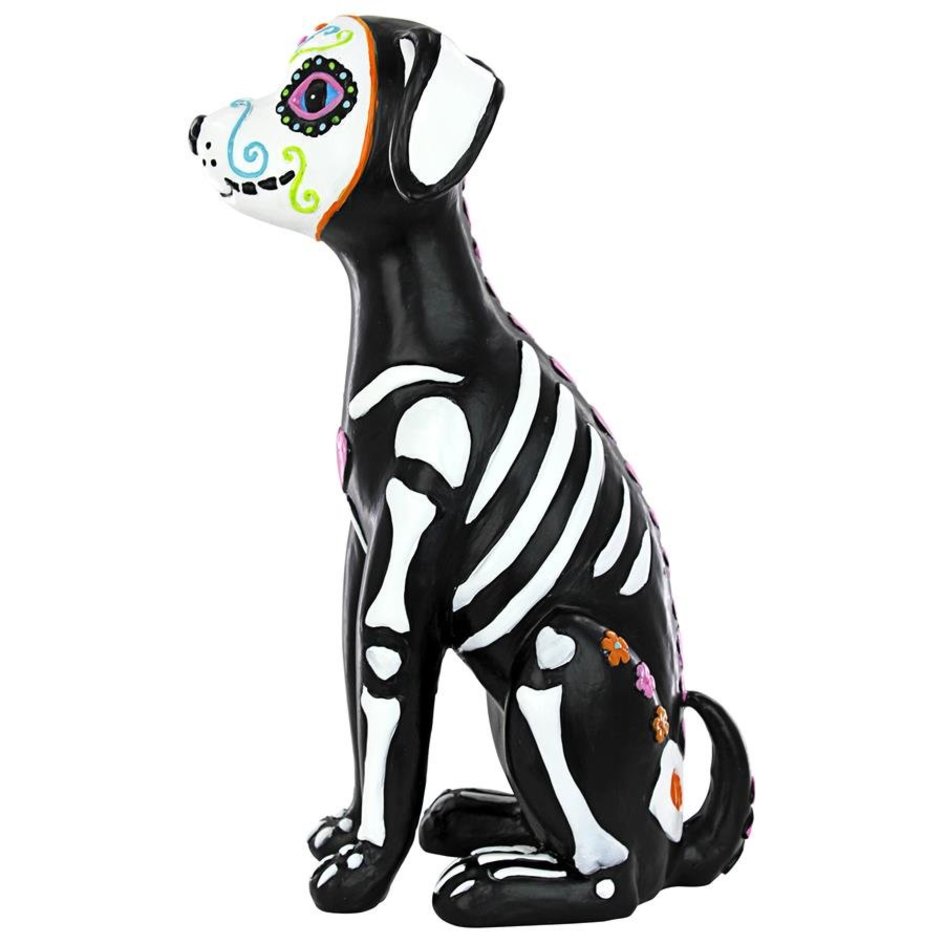 楽天市場】死者の日 シュガー・スカル犬の彫像 スケルトンドッグ