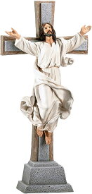 イエス・キリスト 十字架彫刻 インテリア彫像 オブジェ カトリック教会 祭壇 洗礼 精霊 福音 クリスマス 贈り物（輸入品