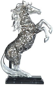ジョージ・S・チェン製、シルバートーンの彫刻された、馬の立ち像 彫像/ 競馬 牧場 産駒 優駿 スタリオン 記念品プレゼント贈り物（輸入品
