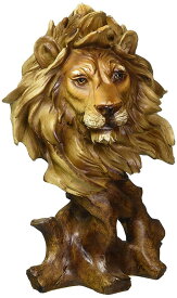 ライオンの胸像 彫像 置物 彫刻 / 百獣の王 社長室 貴賓室 VIPルーム 権威の象徴 応援 獅子座 誕生祝い 記念品 プレゼント贈り物(輸入品