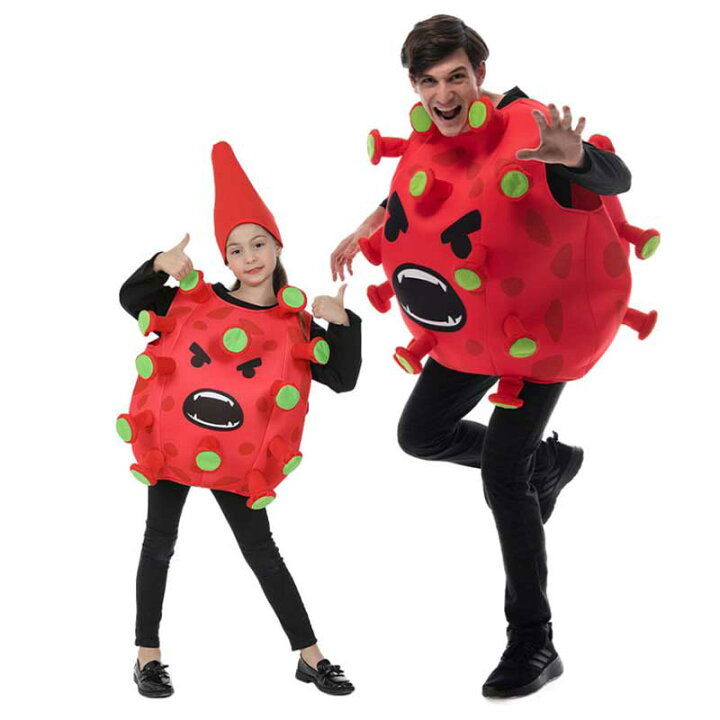 楽天市場 ハロウィン衣装 コロナ ハロウィン ウィルス 仮装 衣装 大人用 子供用 コスプレ コスチューム ハロウィン 面白い 楽しい ハロウィン 舞台 イベント パーティー ばい菌 細菌 バイキンマン メンズ レディース キッズ 男性 女性 大きいサイズ ペアルック 在庫処分