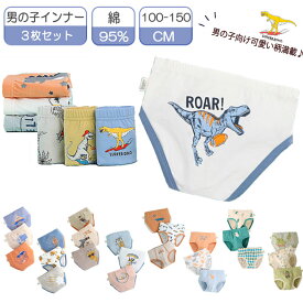 【LINE追加で10％OFFクーポン】【メール便送料無料】 男の子 下着 インナー パンツ 綿95％ 3枚セット キッズ ジュニア 男の子用 男子 男児 子供 下着 ショーツ インナー パンツ ブリーフパンツ ブリーフ ボーイズ 恐竜 車 通園 園児 保育園 男の子 かわいい 在庫処分