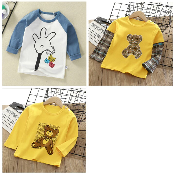 楽天市場】送料無料 子供服 長袖 Tシャツ お任せ3枚セット ベビー服 