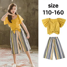 送料無料 女の子 夏服 夏 子供服 韓国子供服 子供服 セットアップ 夏着 女児 お洒落 可愛い 上下セット おしゃれ お嬢様風 着心地良い 通気 通学 旅行 海遊び 普段着 女の子服