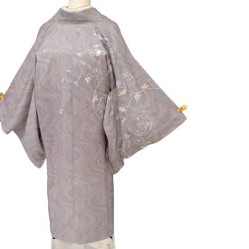 【レンタル】 和装 コート 貸衣装 道中着 絵羽 正絹 紋紗 手刺繍 フォーマル カジュアル サルトリイバラ 紫 送料無料 Mサイズ co0005