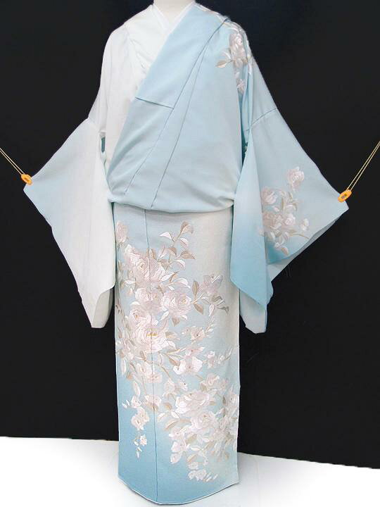 楽天市場】訪問着 手刺繍 正絹 豪華 洋花 薔薇 フォーマル 結婚式 入学 