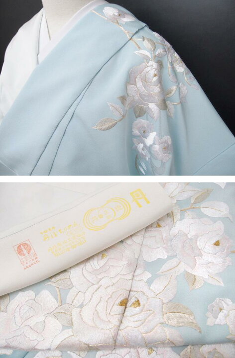 楽天市場】訪問着 手刺繍 正絹 豪華 洋花 薔薇 フォーマル 結婚式 入学 