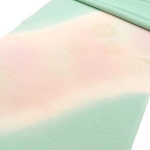 帯揚げ 帯上げ 帯あげ フォーマル 正絹 絹100% 単品 丹後ちりめん 縮緬 黄緑 ぼかし 花古典 綸子 地紋 着物 訪問着 付下げ 色無地 結婚式 七五三 お宮参り 和装小物 袷 単衣 おしゃれ 送料無料