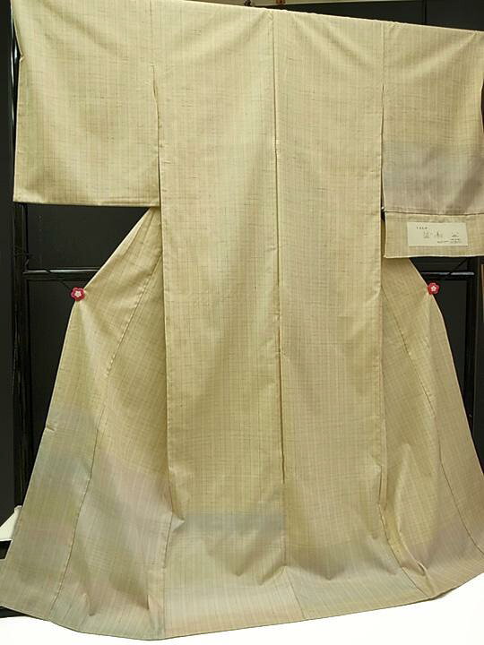 楽天市場】訪問着 正絹 未仕立て 渡源織物米沢紬訪問着 クリーム色 藤 
