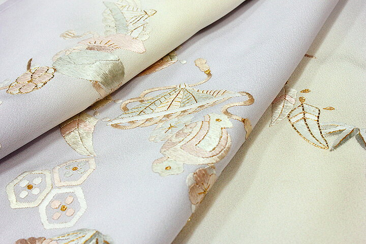 楽天市場】訪問着 手刺繍 正絹 豪華 フォーマル 宝尽くし 薄紫 結婚式 