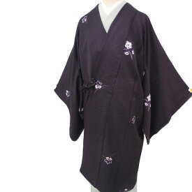 【レンタル】 和装 コート 着物 貸衣装 道中着 正絹 絞り染め カジュアル 桔梗 色無地 小紋 に合う 紫 送料無料 Mサイズ co0038