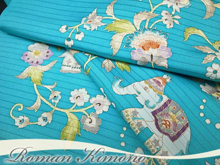 楽天市場】岡重 名古屋帯 夏 象更紗 夏塩瀬九寸名古屋帯反物 トルコ  