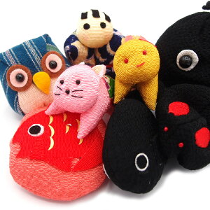 つるし飾り ちりめん細工 10個入り セット 可愛らしい和飾り 小物 プレゼントにも 在庫限り 吊るし雛 つるし雛 縮緬 小さい 金魚 うさぎ 雪うさぎ 卯 ねこ 猫 ふくろう 梟 人形 お手玉 巾着 送
