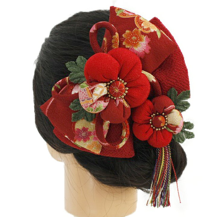 楽天市場 髪飾り リボン 成人式 振袖 浴衣 卒業式 袴 結婚式 2点セット 赤 花 和 洋 かんざし 手作り 簪 つまみ細工 ちりめんフォーマル 花 飾り 玉飾り W68 294 372 赤 P985 Si ロマン着物みやがわ