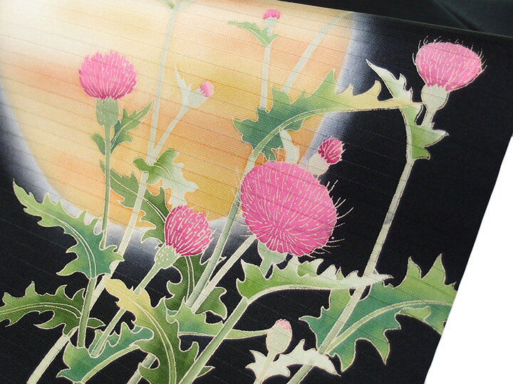 楽天市場】夏 名古屋帯 十日町友禅 秀美 アザミ 薊 月 絽 五泉 駒塩瀬  