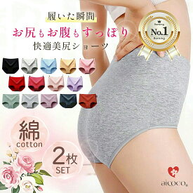 【医師監修】ショーツ 2枚 高級綿糸の綿 ショーツ 綿 M L 2L 3L おなかすっぽり 深履き 下着 パンツ 大きいサイズ ストレッチ インナー 綿ショーツ ハイウエスト ガードル シンプル コットン ショーツ 保温 お腹 引き締め ヒップアップ レディース 黒
