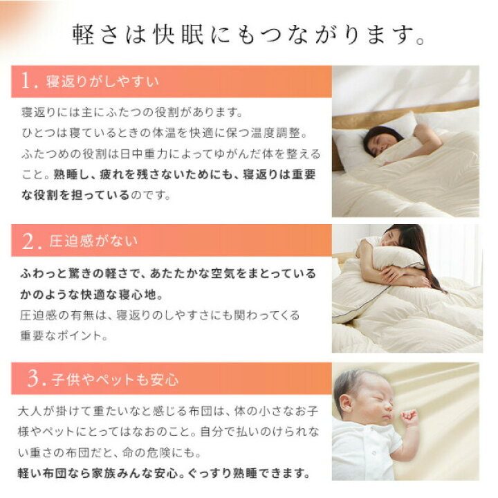楽天市場】日本製 掛け布団 単品 シングル セミダブル ダブル 軽量側地 