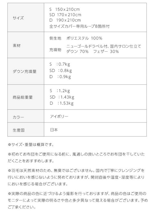 楽天市場】日本製 掛け布団 単品 シングル セミダブル ダブル 軽量側地 