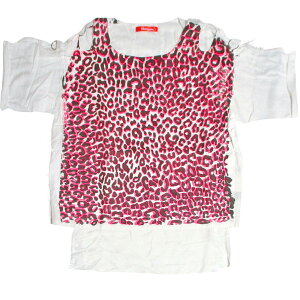 �p���� ROMANTIC NEUROSIS Muslin Top Short�]Sleeved Shirt WHITE×LEOPARD ���X���� �K�[�[�V���c ���� ��×�^�y�p���N�z�yPUNK�z�y���}���`�b�N�m�C���[�[�y�V�s��X�z