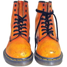 《期間限定》《タイムセール》Dr.Martens 英国製 ドクターマーチン 8EYE BOOTS オレンジイエロー系 8ホール ブーツ【MADE IN ENGLAND】【中古】【パンク】【PUNK】【ロマンチックノイローゼ楽天市場店】