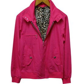 ROMANTIC NEUROSIS Zip Harrington Jacket ハリントン ジャケット タイトフィット Pink×Leopard【パンク】【PUNK】【ロマンチックノイローゼ楽天市場店】