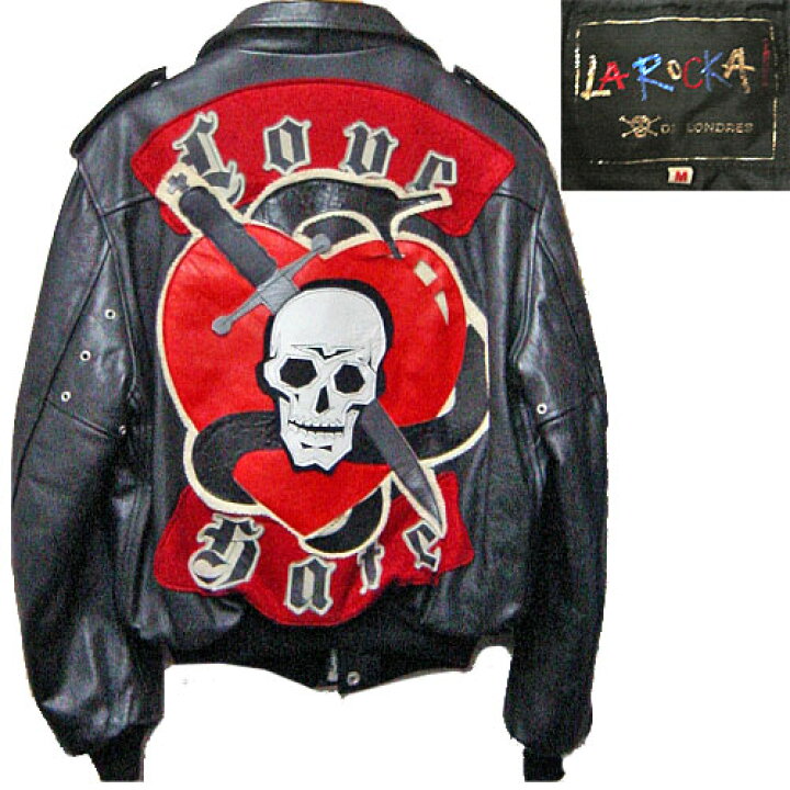 楽天市場】JOHNSONS LA ROCKA! VINTAGE Flying Jacket LOVE HATE  